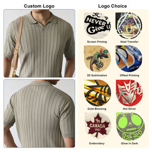 Chemise à manches courtes boutonnée pour homme, en tissu recyclé de qualité supérieure, écologique, couleur unie, tricotée, 100% polyester, séchage rapide, logo personnalisé - Product Image 5