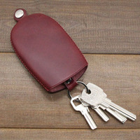 Porte-clés en cuir Poche Porte-clés En Cuir Personnalisé Porte-clés Étui Fait Main Organisateur Support En Cuir Chaîne Porte-clés