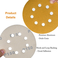 Disque de papier sablé Disque rond de papier sablé doré grain 120
