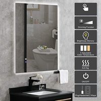 Cermin Kamar Mandi Modern Persegi dengan Sakelar Sentuh/Sensor, Berperingkat IP44 untuk Penggunaan di Salon, Hotel, Apartemen & Ruang Tamu