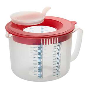 Dr. Oetker Mess-und Rührbecher 2,2 l rot / transparent mit Spritzschutz - Product Image 3
