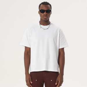 Maglietta Oversize in cotone Oversize di lusso da uomo di alta qualità con 100% e collo bianco maglietta a forma di peso massimo Oversize - Product Image 1