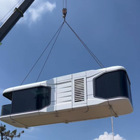 Maison capsule spatiale préfabriquée moderne et intelligente, maison mobile de luxe, cabane modulaire de glamping, villa pod