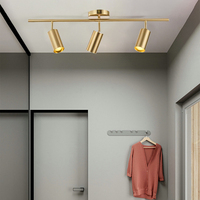 Spot de plafond LED GU10 multi-têtes réglable de haute qualité, style européen moderne, en fer, pour salon
