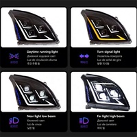 Nouveaux phares LED 6000K très demandés pour Land Cruiser Prado FJ120/LC120 2003-2009, avec feux de jour à 3 lentilles et clignotants