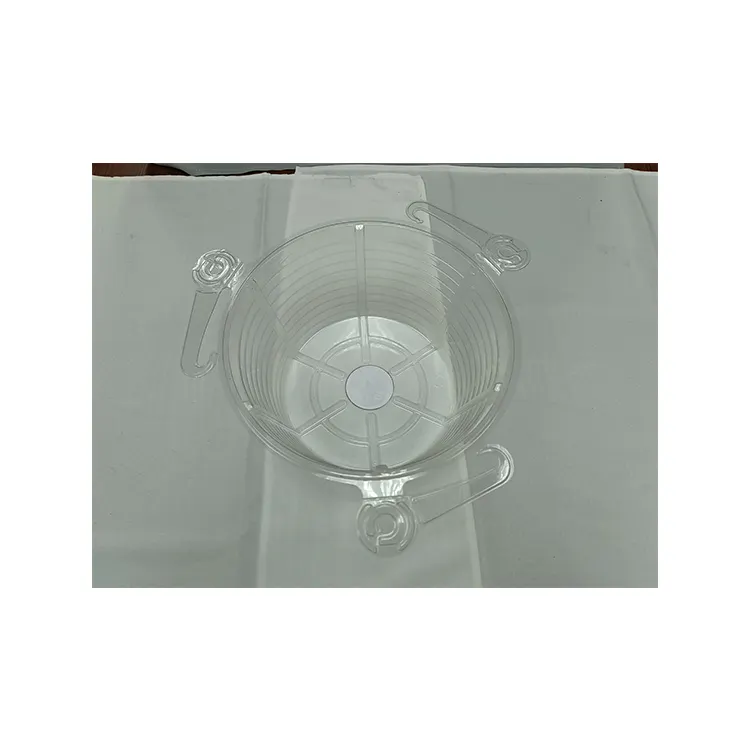 China New Product Hanging Plastic Saucer 10In Clear Plastic Hanging Basket Round Gardening Hanging Saucer