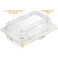 Récipient alimentaire à clapet avec couvercle personnalisé clair Dessert pâtisserie gâteau biscuit nourriture sucrée Macarons beignet boîte en plastique conteneur