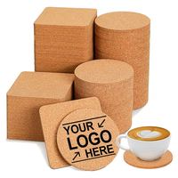 Sous-verres en liège modernes réutilisables personnalisés avec logo imprimé, diamètre 10-10,9 cm, écoresponsables, pour la maison, l'hôtel et la restauration