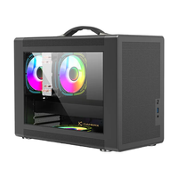 ZeroMaster P60 Aluminum Full Tower Mini ITX/M-ATX PC Case with USB 3.0 Type-C Interface Tempered Glass for Gaming Computers
