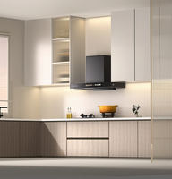 Ensemble d'armoires en acrylique au design moderne, meubles de cuisine et de garde-manger en bois sur mesure, fabriqués par Smart Supplies