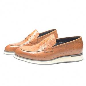 Chaussures décontractées pour hommes, tendance et personnalisées, en cuir véritable, style marche, à enfiler, bout carré, respirantes, antidérapantes, pour l'automne - Product Image 3