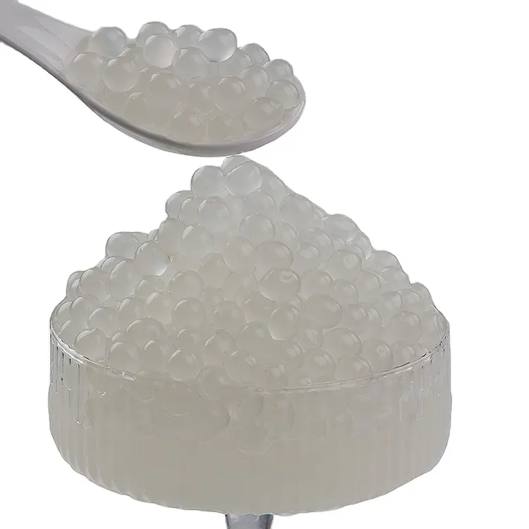 Factory Direct Supply 3kg Joghurt aromatisierte Popping Perlen Weiße Farbe Runde Form Perlen Popping Boba