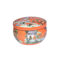 Bougie en métal en fer blanc 66ml Services d'impression Salve personnalisé contient une petite boîte à thé cadeau unique ronde 12 modèles