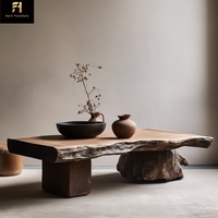 Table basse multifonctionnelle de style nordique japonais, style de designer italien, table basse rétro irrégulière, personnalisable