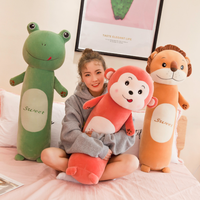 Bantal Boneka Hewan Hutan Tidur Nyenyak 70 CM Boneka Lembut Monyet/Singa/Dinosaurus/Kelinci untuk Hadiah Anak atau Perempuan
