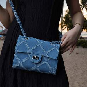 Sac fourre-tout tendance en jean pour femme, sac à main de créateur en tissu denim, sac fourre-tout en jean, offre spéciale - Product Image 5