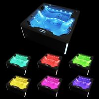Bain à remous en acrylique de luxe pour 6 personnes Bain d'hydromassage Jet Overflow Garden Gazebo Whirlpool Baignoire de massage Prix 2m de longueur