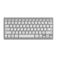 Keyboard kecil 78 tombol untuk ponsel dan tablet, Keyboard BT nirkabel ergonomis multi-bahasa