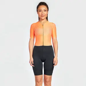 PRO7 benutzer definierte Hochleistungs-Radsport-Haut anzug Frauen Radfahren Pro Skin Anzug Trikot für Damen mit reflektieren dem Logo