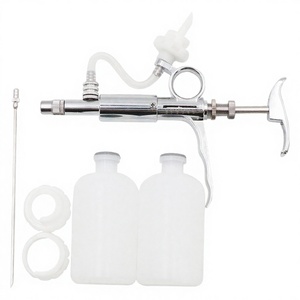 SUAVE SURGICAL INSTRUMENTS Jeringas Veterinarias de Plástico Reutilizables de 5 ml, Pistola Inyectora de Vacunas para Cerdos, Vacas, Perros y Ganado, Inyección Continua - Product Image 3