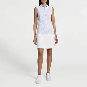 Vente flash - Polo de <span class=keywords><strong>golf</strong></span> pour <span class=keywords><strong>femme</strong></span> en tissu polyester et élasthanne léger, respirant et sans manches, personnalisable - Product Image 2