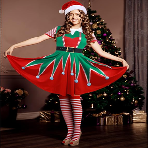 Costume <span class=keywords><strong>da</strong></span> Babbo <span class=keywords><strong>Natale</strong></span> per <span class=keywords><strong>Donna</strong></span> Adulta Nuova Moda per Feste e Spettacoli Materiale in Poliestere di Alta Qualità - Product Image 4