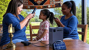 Inversor portátil Sistema de almacenamiento de energía 300W 500W 1000W Generador solar Batería de litio de respaldo fuera de la red para acampar en casa - Product Image 4