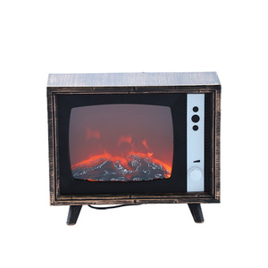 Lampe de cheminée LED style rétro TV, flamme simulée 3D, chauffage de table, lumière décorative, veilleuse pour maison et villa - Product Image 2