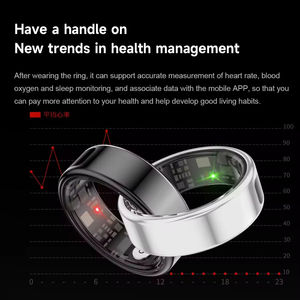 Anneau intelligent en acier inoxydable SR08, contrôle par application, suivi de la forme physique, affichage LED, suivi du sommeil, contrôle gestuel, autonomie de la batterie de 5 à 10 jours - Product Image 2
