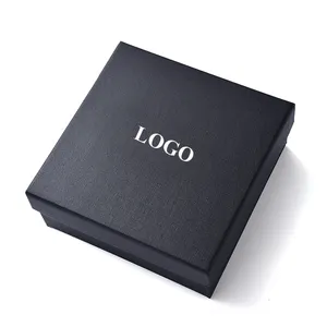 Wholesale luxury black cardboard paper packaging wallet belt gift box