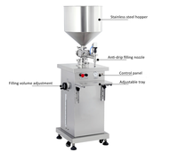 Machine de remplissage pneumatique semi-automatique verticale à piston pour crème exfoliante visqueuse, pâte cosmétique, pommade