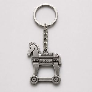 Porte-clés Cheval de Troie Personnalisé en Gros, Thème Histoire Mythologie Grecque Antique, Souvenir Rétro pour Musée et Boutique - Product Image 3