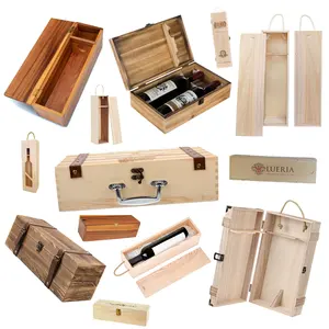 Factory Wholesale And Customize Various Styles Of Wooden Storage Wine Boxes Single And Double Wooden Wine Gift Boxes