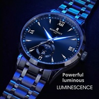 Montre mécanique automatique de luxe pour homme, 42 mm, étanche 3 ATM, affichage lumineux de la date et du jour, vente en gros
