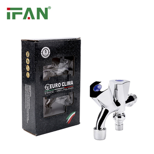 IFAN Affordable Bathroom Faucets 1/2'' Silver Color Bibcock <strong>Tap</strong> All Type Double <strong>Head</strong> Mop Zinc Alloy <strong>Taps</strong> and Faucets - Product Image 3