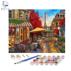 Kit Pittura a Olio su Tela Fai <span class=keywords><strong>da</strong></span> Te per Decorazione Casa, Set per Bambini e Famiglia, Pittura a Olio con Numeri <span class=keywords><strong>da</strong></span> <span class=keywords><strong>Colorare</strong></span> - Product Image 1