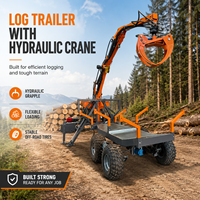 Remorque forestière à moteur essence avec grue, chargeuse de bois et grappin – Meilleures ventes