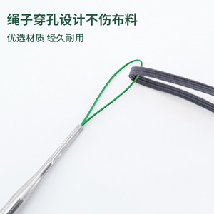 Stainless Steel Rope <b>Threading</b> <b>Tool</b> With Green Loop For Sewing And Garment Processing Equipment Parts - Product Image 3