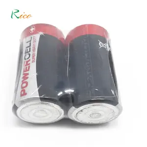 Hot Verkoop Fabricage Zink Carbon Batterij R14 UM-2 C Maat 2 Stuks/Kaart Of 2 Stuks/Krimpen 1.5V Droge Cel Batterij Voor Zaklamp