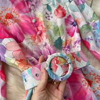 Automne Floral Série Imprimé Robes Lanterne Ethnique À Manches Longues Robe De Vacances Nouvelle Robe De Soirée Boutique Pour Femmes
