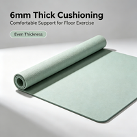Yoga-Matte Premium 6mm Extra Dick Rutschfest Bedruckt Polyvinylchlorid (PVC) Übungs-Fitnessmatte für Yoga Pilates Boden