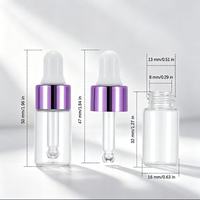 Tubo de Muestra de Vidrio Vacío de 2ml, 3ml, 5ml con Tapón de Silicona para Suero Cosmético, Gotas para Ojos, Aceite Esencial, Perfume