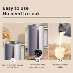RANBEM 수제 아몬드 귀리 콩 식물 기반 우유 및 유제품 무료 음료 자체 청소 필터 무료 자동 너트 우유 메이커