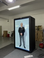 Écran d'affichage publicitaire 75 86 pouces avec vitrine tactile interactive/boîtes d'hologramme boîte lcd transparente