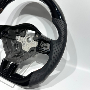 Vente directe d'usine de volants en cuir véritable personnalisés pour Volkswagen <span class=keywords><strong>Golf</strong></span> MK6 GTI R B7 B6 Volants en fibre de carbone - Product Image 2