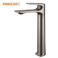 Robinet de lavabo moderne monotrou à levier unique en alliage de zinc, à montage sur plan, avec cartouche céramique, finition brossée, pour chambre à coucher, eau froide et chaude