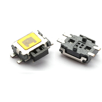 Interruptor táctil SMD de empuje lateral de 4.7*3.5mm, 4 pines, con base plana tipo Mid-Turtle y poste, para dispositivos electrónicos de consumo e industriales