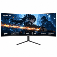 Moniteur de jeu incurvé ultra-large personnalisable de 49 pouces, 240 Hz, 1 ms, IPS DQHD, pour PC Gaming Cafe