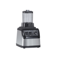 Blender électrique multifonctionnel 2 en 1, 1600 W, 8 lames, 5 vitesses, récipient en plastique, boîtier en acier inoxydable, blender domestique