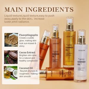 Aceite brillante de marca privada, maquillaje facial, <span class=keywords><strong>bronceador</strong></span>, resaltador líquido, aceite brillante para el cuerpo - Product Image 4